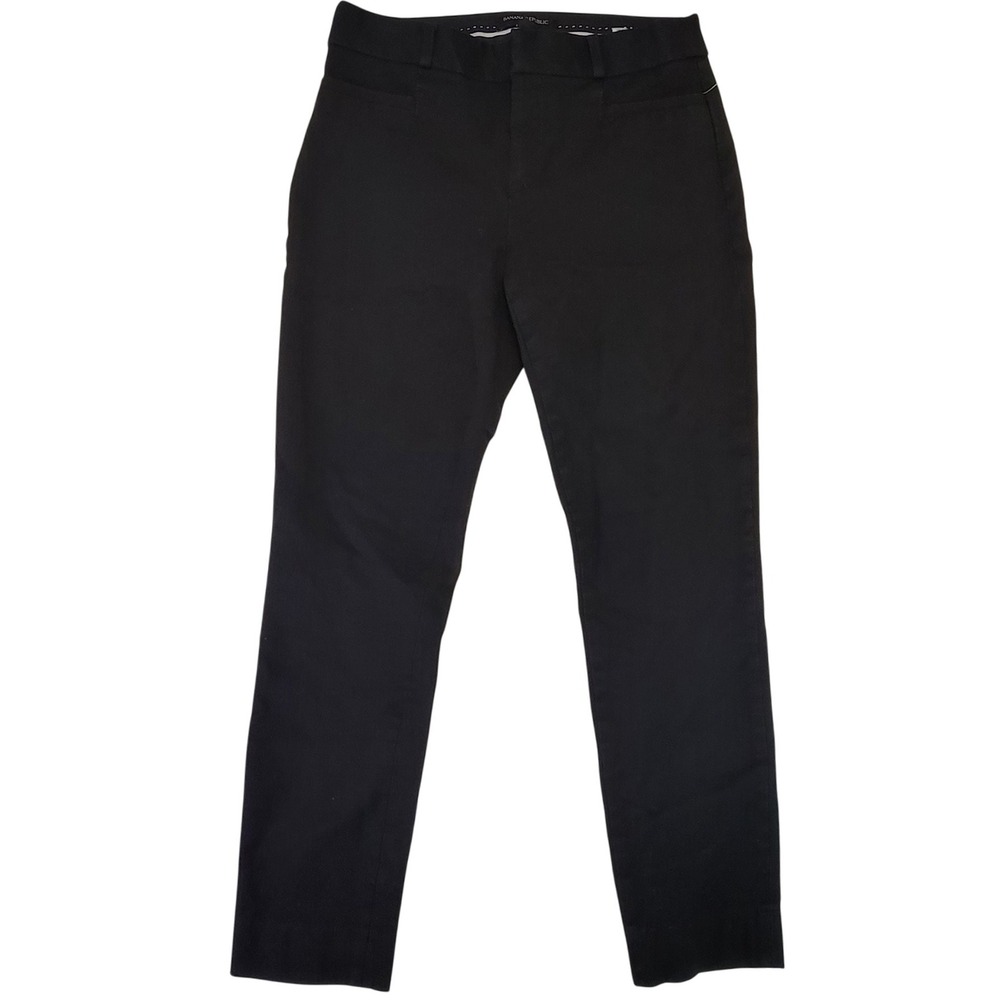 Banana Republic Sloan Slim Fit Black Pants Womens Size 2 Stretch Work Career‎